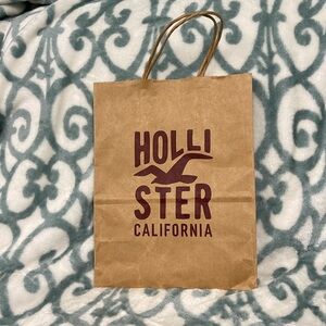VINTAGE HOLLISTER CALIFORNIA BROWN PAPER SHOPPING BAG